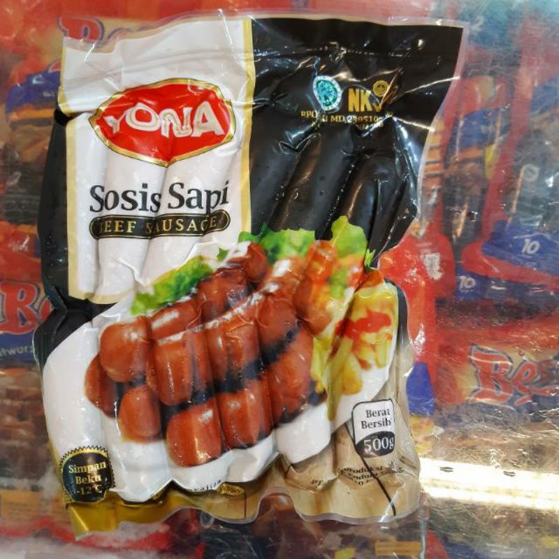 Jual Yona Beef Sausage Sosis Bakar Gram Shopee Indonesia