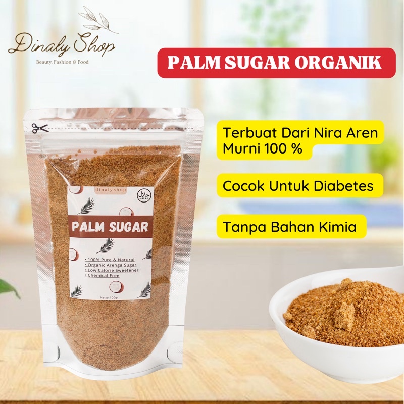 

100 GRAM | GULA AREN BUBUK ORGANIK PALM SUGAR GRADE A+ 100% MURNI