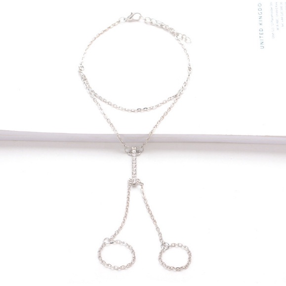 Gelang Kaki choker Berlian Penuh Gaya Gothic Minimalis Eropa Dan Amerika