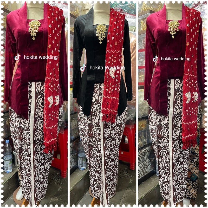 Kebaya,Kutubaru,Bludru Kebaya Bludru