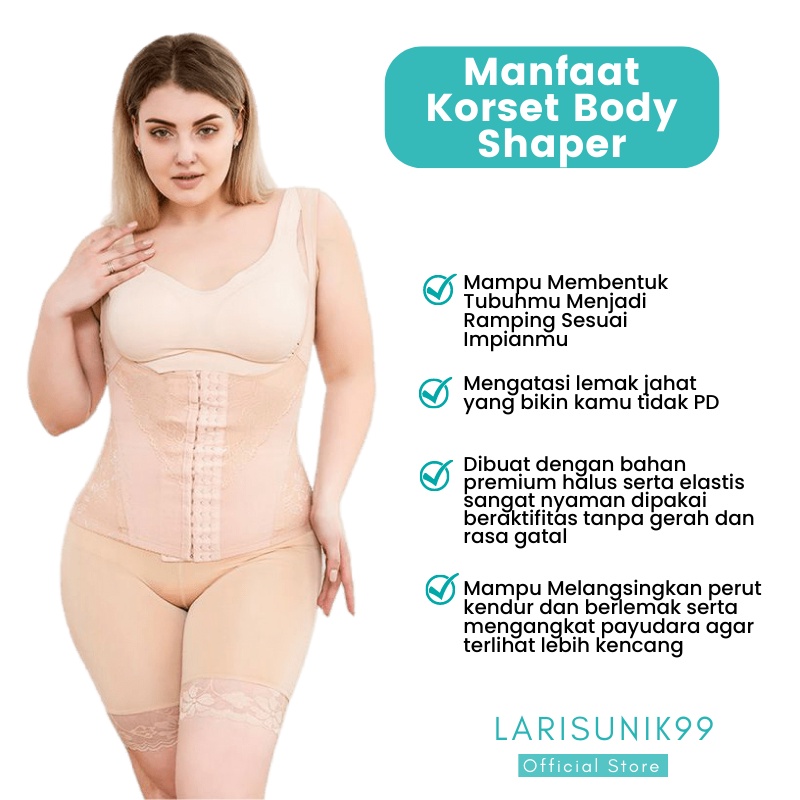 Korset Pelangsing Perut Big Size Pakaian Dalam Wanita Jumbo Ukuran M L XL 2XL 3XL 4XL Korset Perut Buncit Jumbo 100Kg Body Slimming Baju Pelangsing Pakean Pakayan Dalam Wanita Vesh Shape Up Import Premium