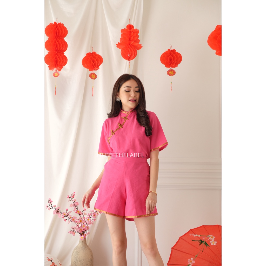 Lyra Set Cheongsam Chinese New Year - Pakaian Wanita