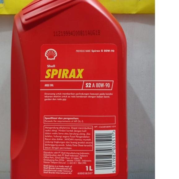 OLI SHELL SPIRAX S2 A 80W-90 1L - OLI TRANSMISI MANUAL - OLI GARDAN