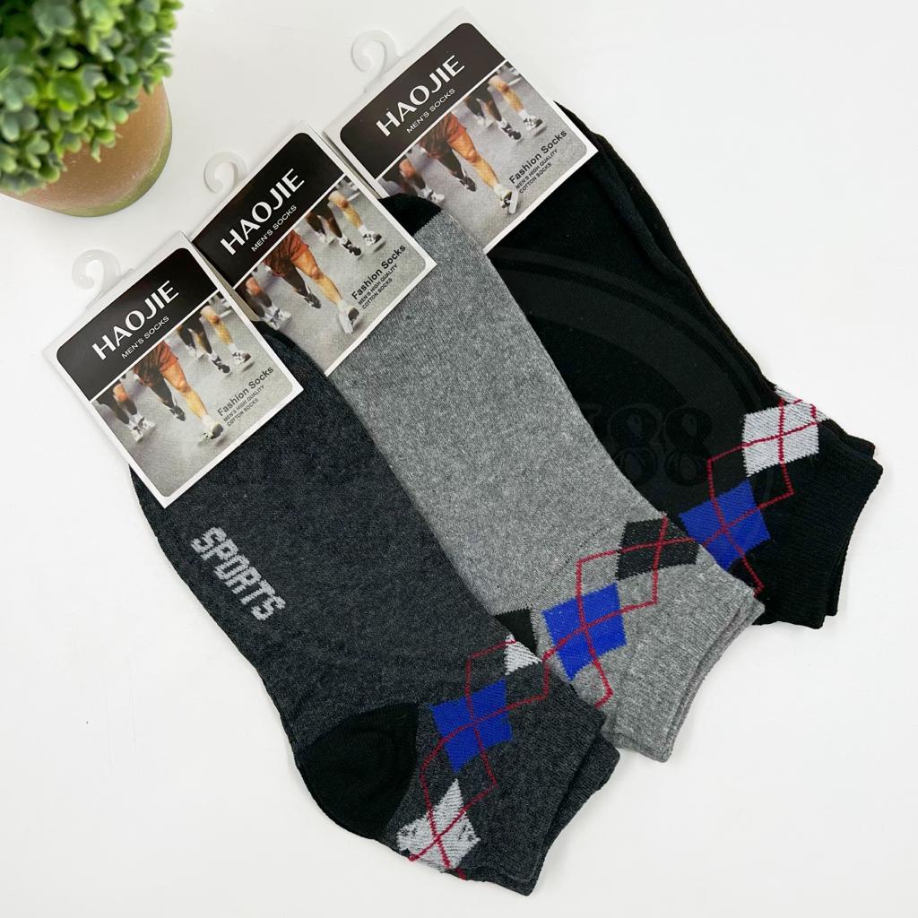 HK Kaus Kaki Olahraga Pria Ankle Motif Premium / Pendek Short Screw Socks Import