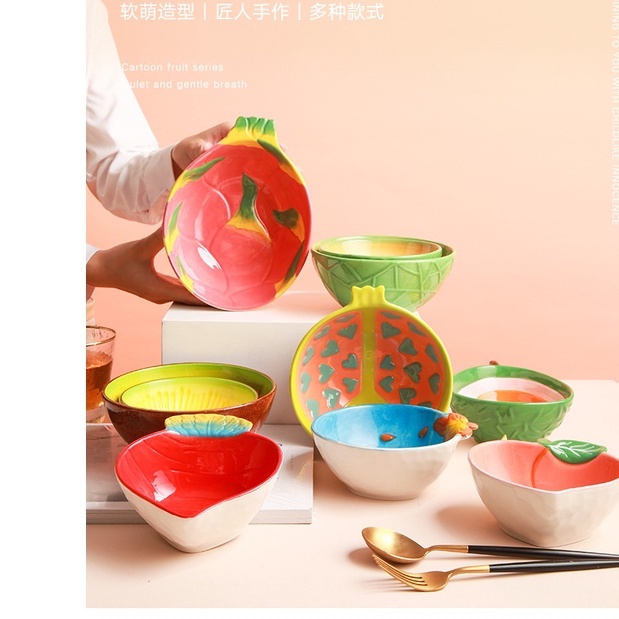 Fruit Bowl keramik dengan model buah yang lucu
