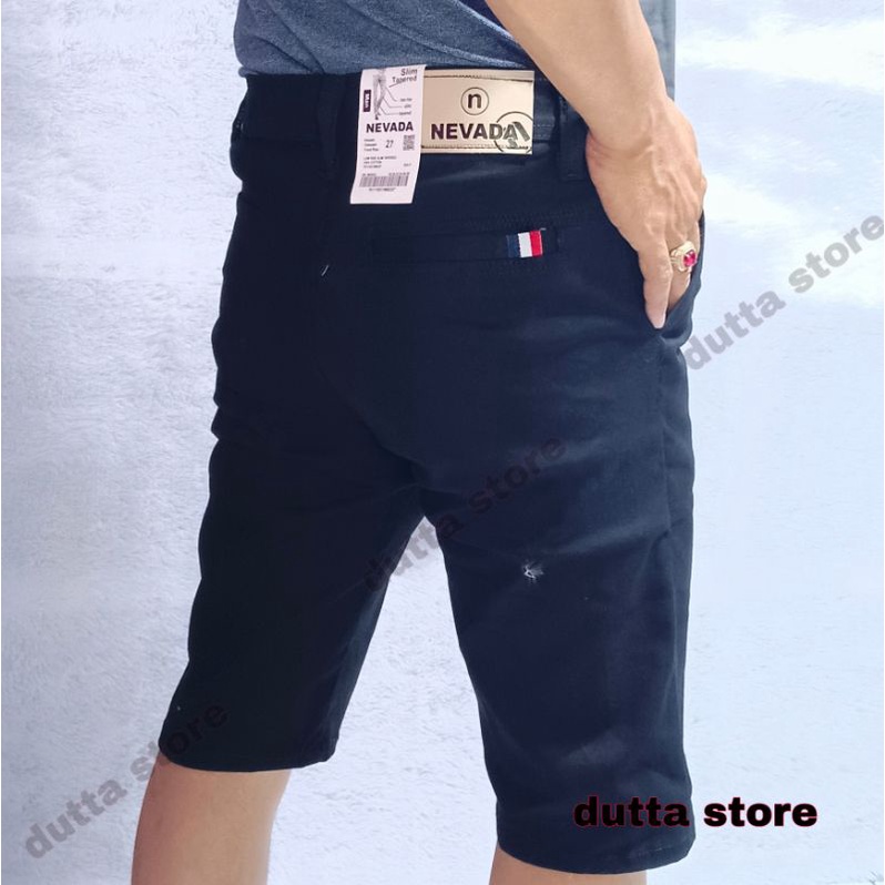 Celana Pendek Pria Chino Nevada chinos pria katun distro terbaru Melar Abu Krem Moka Hitam