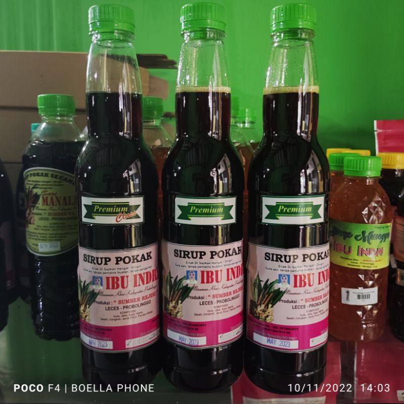 

Sirup Pokak 620 ML Premium MANALAGI Minuman Khas Kabupaten Probolinggo Wedang 100% Gula Asli Tanpa Pengental Dan Tanpa Pemanis Buatan Produksi UMKM Ibu Indri Sumber Rejeki Kerpangan Leces PIRT 2021