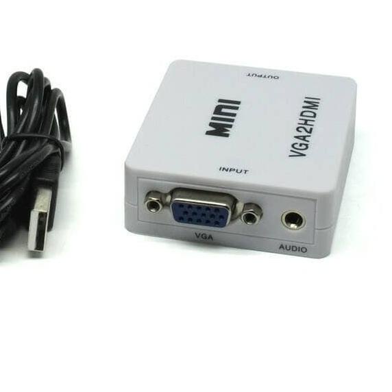 CONVERTER VGA KE HDMI KABEL LAPTOP TO TV FULL HD KONVERTER CABLE