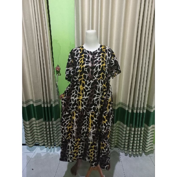 Daster Cap | Daster busui | Model Rampel Bawah(susun)| Rayon Tebal | Daster Kekinian ~ Fiula Fashion