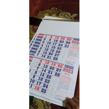 

kalender dinding sablon 1 warna