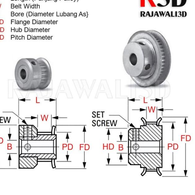 GT2 TIming Pulley 60 Teeth Bore 12mm Belt 6mm