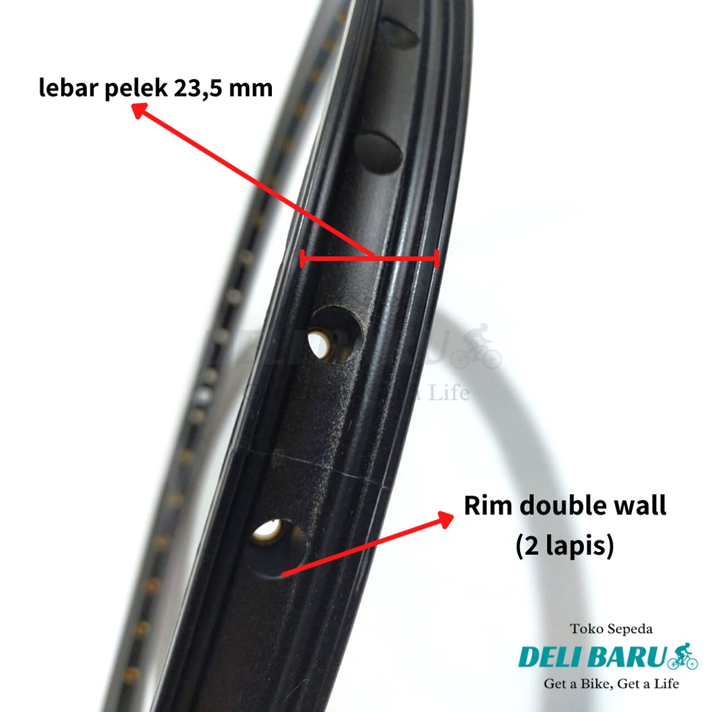 Exotic Rims 20 murni double wall 36 hole lingkar pelek alloy sepeda BMX, mini, lipat