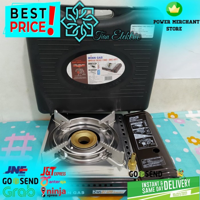 Winn Gas W-2Ws Kompor Gas Portable 2In1 Double Safety