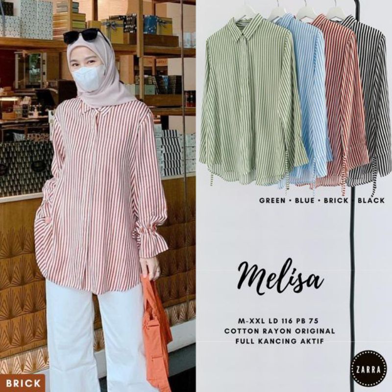 (BISA COD) MELISA BLOUSE JUMBO LD 116 cm TERBARU