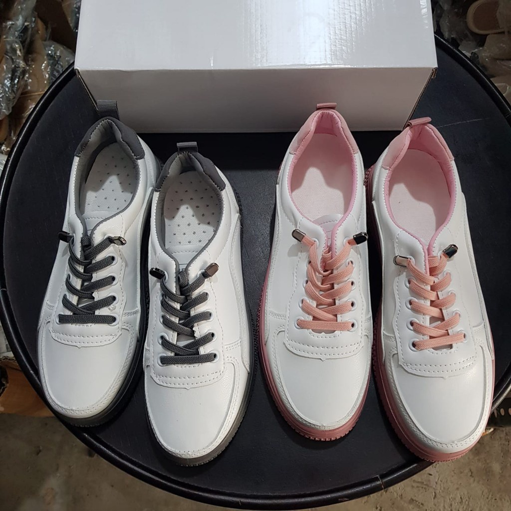 [✅BISA COD] 0442 HBD LEATHER SNEAKERS (REAL PICTURE)