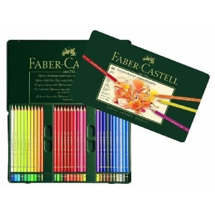

[COD AKTIF] Faber Castell Polychromos Color Pencils Tin Of 60 Pensil Warna