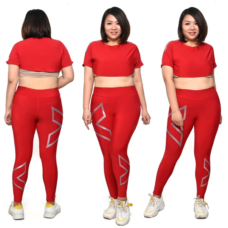 Setelan senam aerobik zumba yoga gym fitness model Outer GYM-Legging XX JUMBO