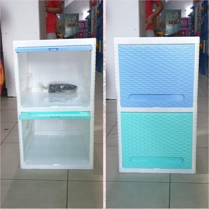 

lemari plastik/laci plastik club flip 2 susun stock ready