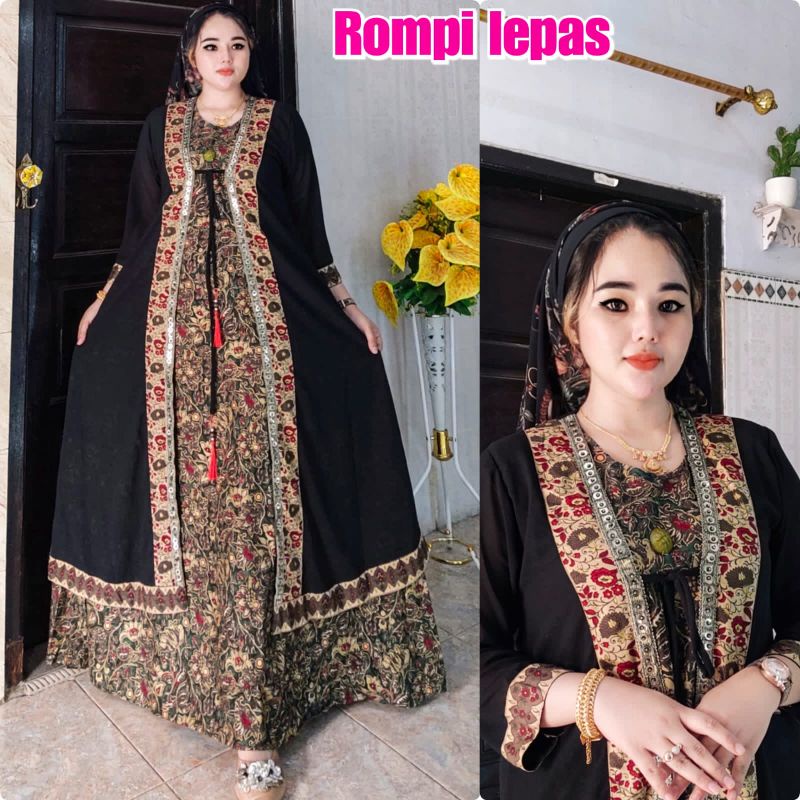 Gamis India Bangkok Dress Hindi Rompi Lepas