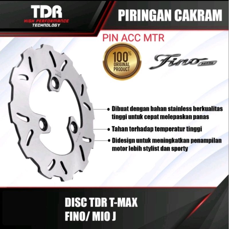 PIRINGAN DISC CAKRAM DEPAN ORIGINAL TDR TMAX MIO J, MIO M3, MIO Z , SOUL GT 110 115 125, X RIDE FINO