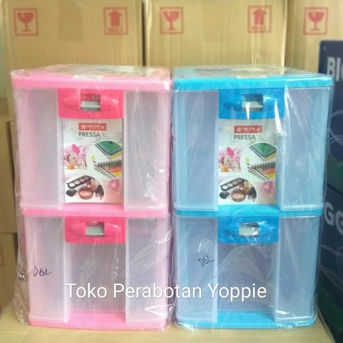 Laci plastik / lemari plastik / Laci susun 2 / laci serbaguna stock ready