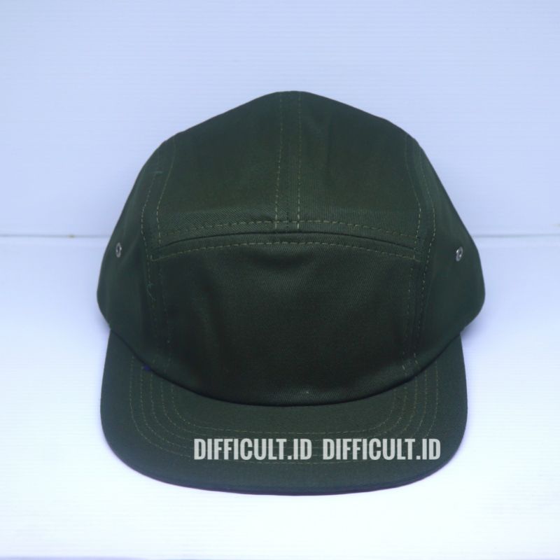 TOPI 5PANEL POLOS TWILL COTTON ARMY PREMIUM | SNAPBACK 5PANEL POLOS PREM
