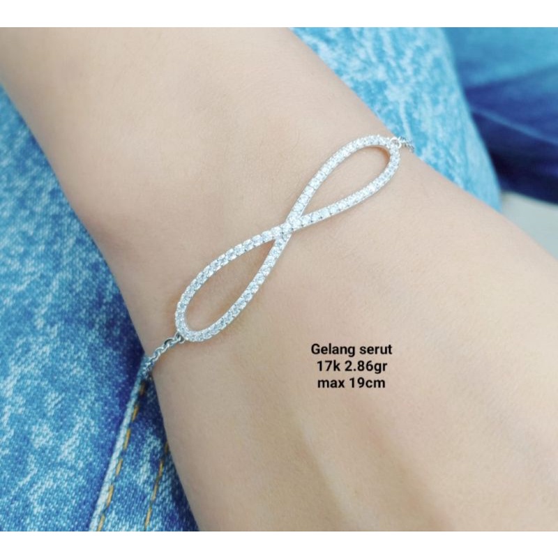 Gelang rantai emas 75 infinity