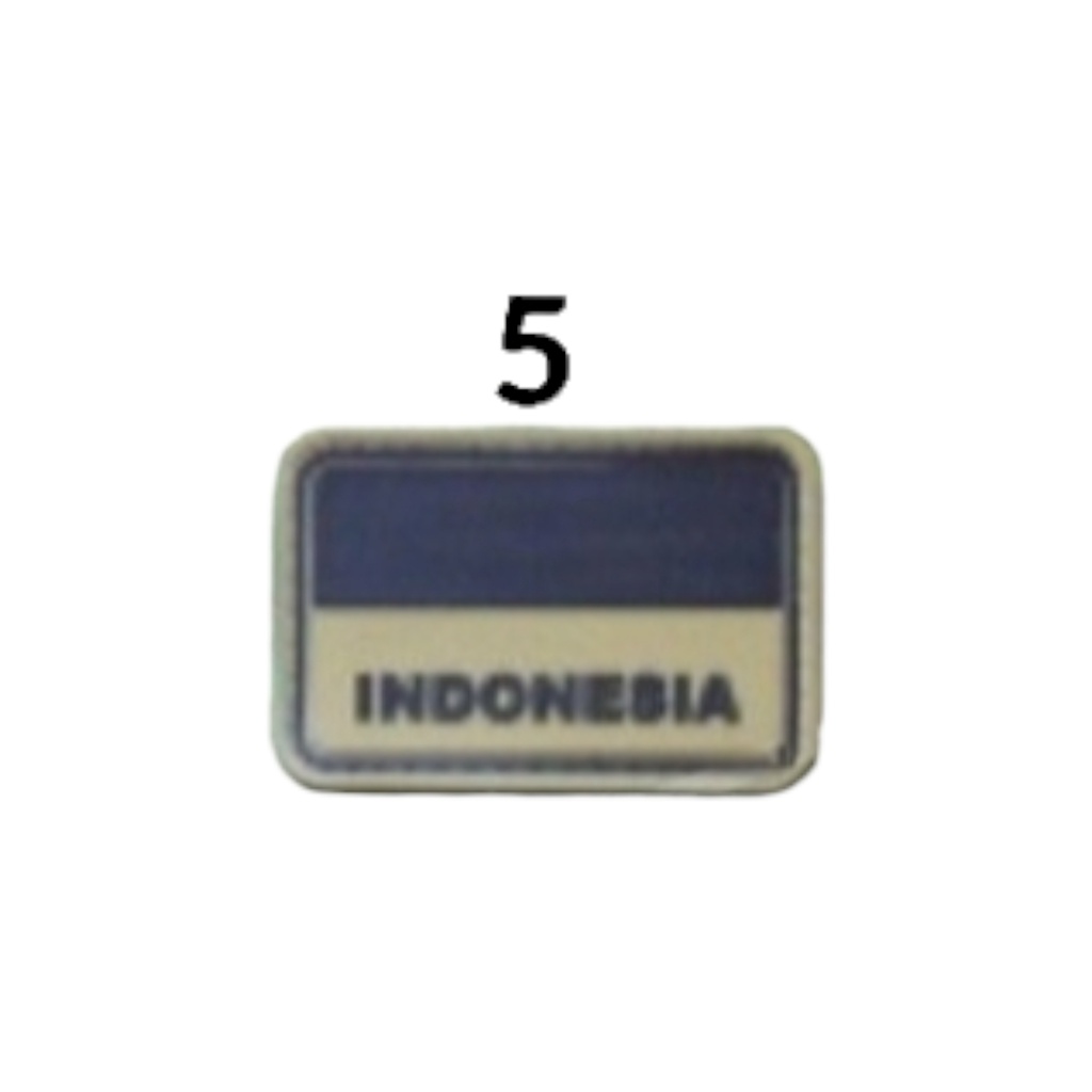 Patch Rubber Indonesia, Garuda RI, NKRI Harga Mati, Bendera Merah Putih