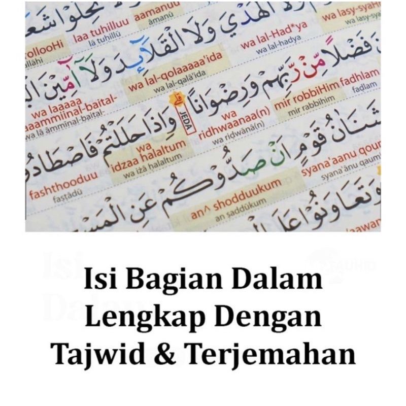 Mushaf Al Qur'an Almadrasah Duo Latin Terjemahan Terjemah Perkata Tajwid Warna Murah