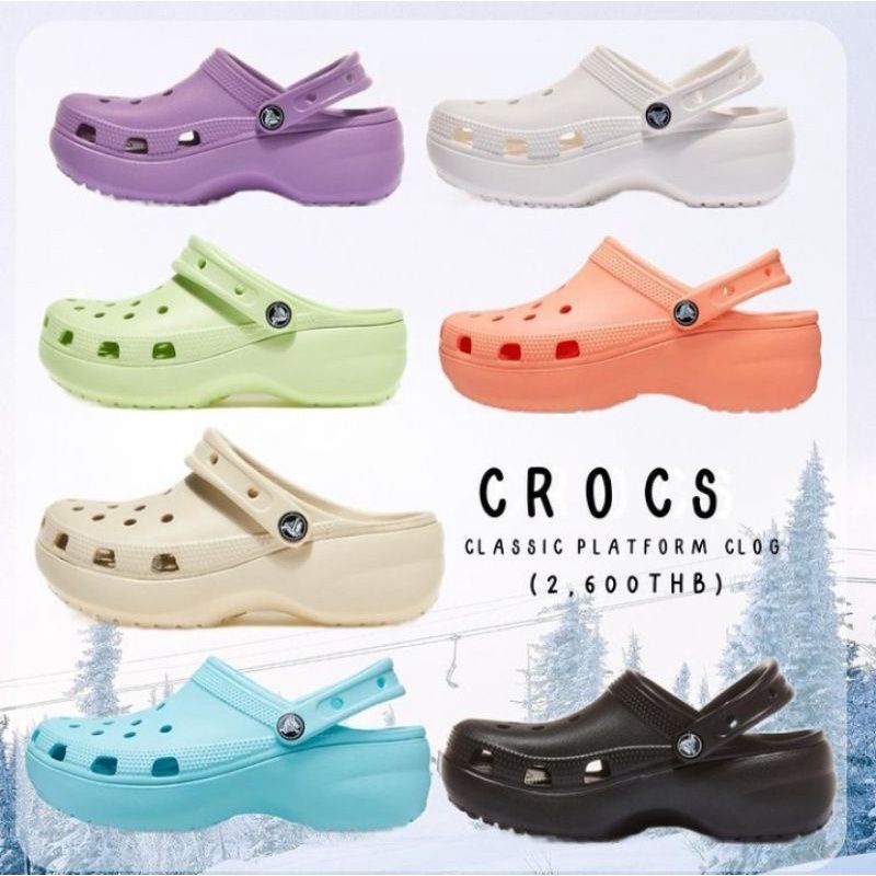 Crocs classic Platform Clog woman / Sandal Crocs wanita / Crocs Platform
