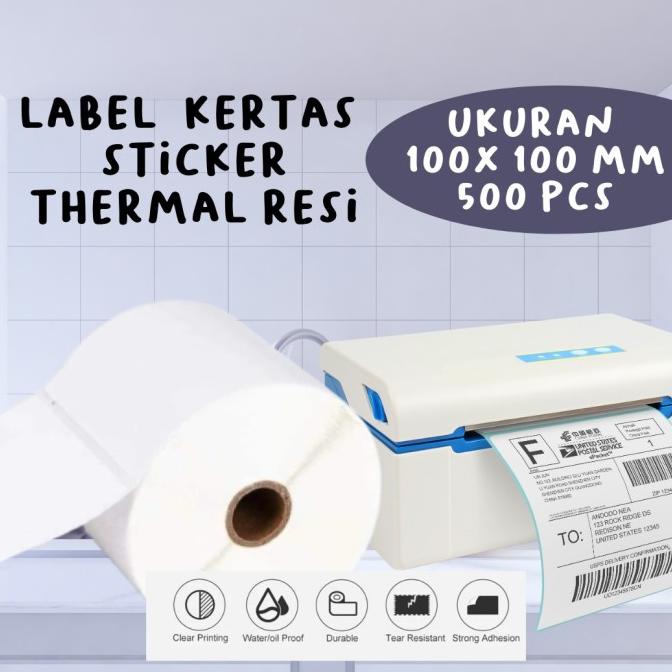 

HRG DISKON Label Barcode Direct Thermal 100x100 mm 100 x 100 core 1 inch isi 500