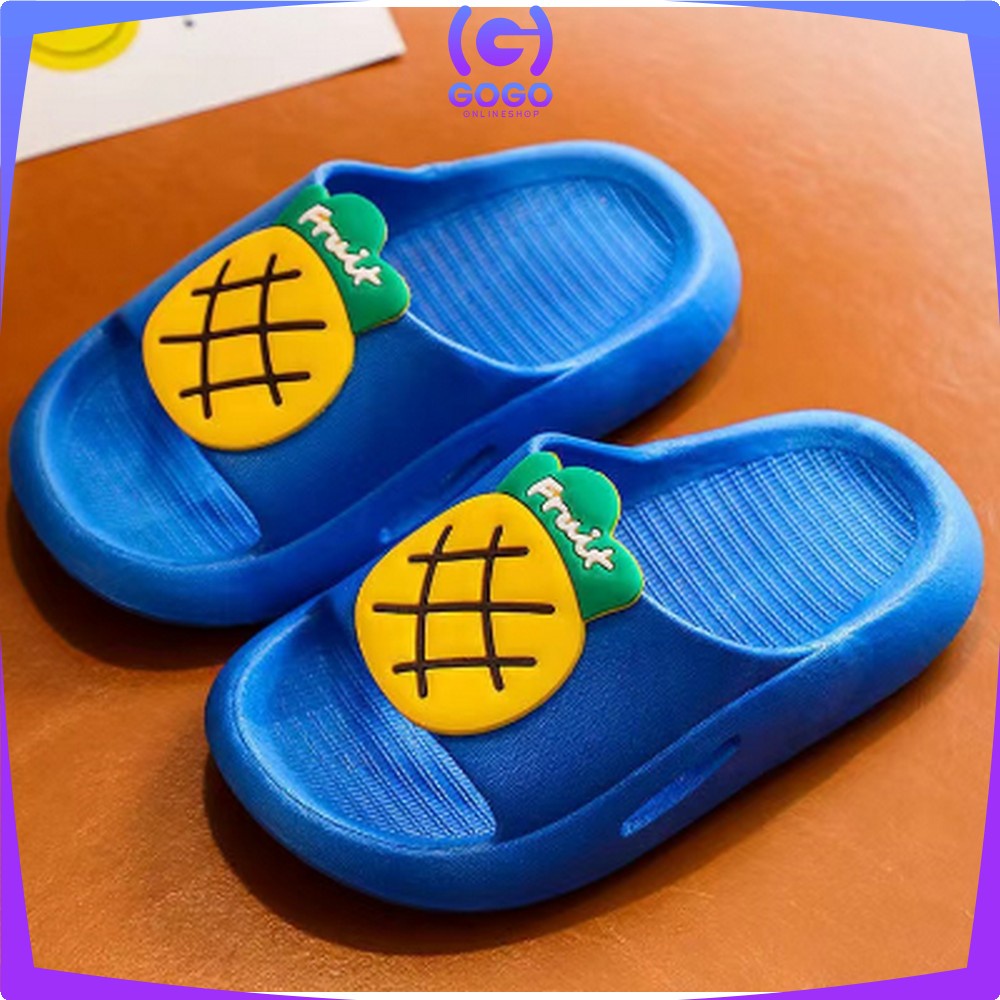 GOGO-S43 Sandal Anak Slip On Motif Buah Selop Karakter Lucu Sendal Anak Perempuan Laki Laki / Sandal Bayi Anti Slip Slippers Kids Cute Baby Import