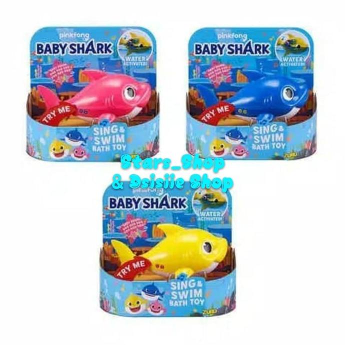 Mainan Mandi Anak Zuru Robo Alive Pinkfong Baby Shark Sing & Swim stock ada