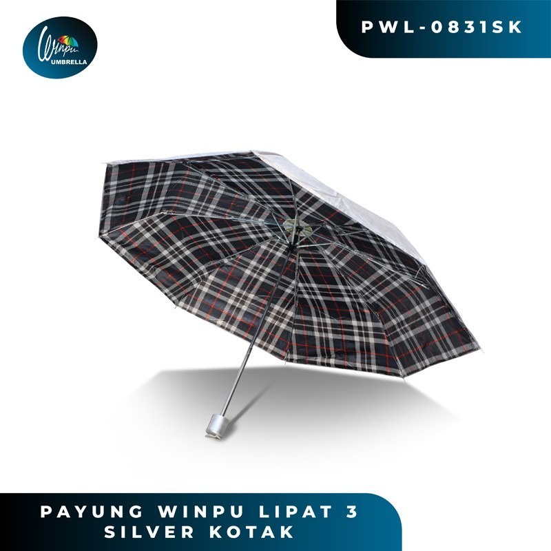 JOPE UMBRELLA - Payung Lipat 3 Silver Dalam Kotak Motif Random By Winpu 0831sk