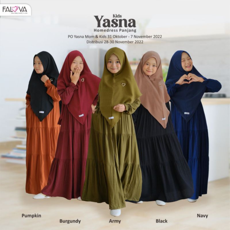 GAMIS ANAK SYARI'I /HOMEDRESS RAYON YASNA BY FALOVA