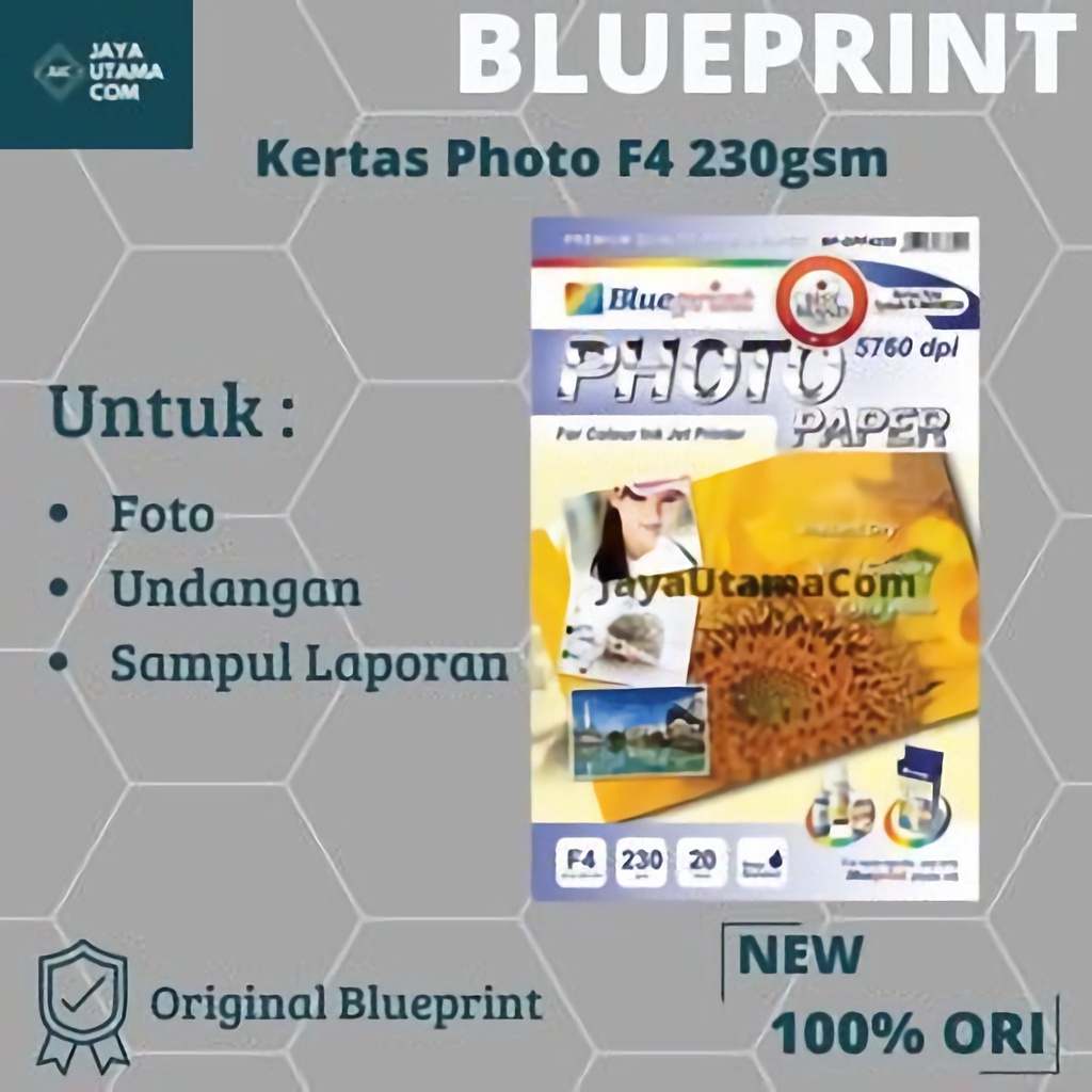 Kertas Foto / Kertas Glossy / Glossy Paper BLUEPRINT F4 230 gsm