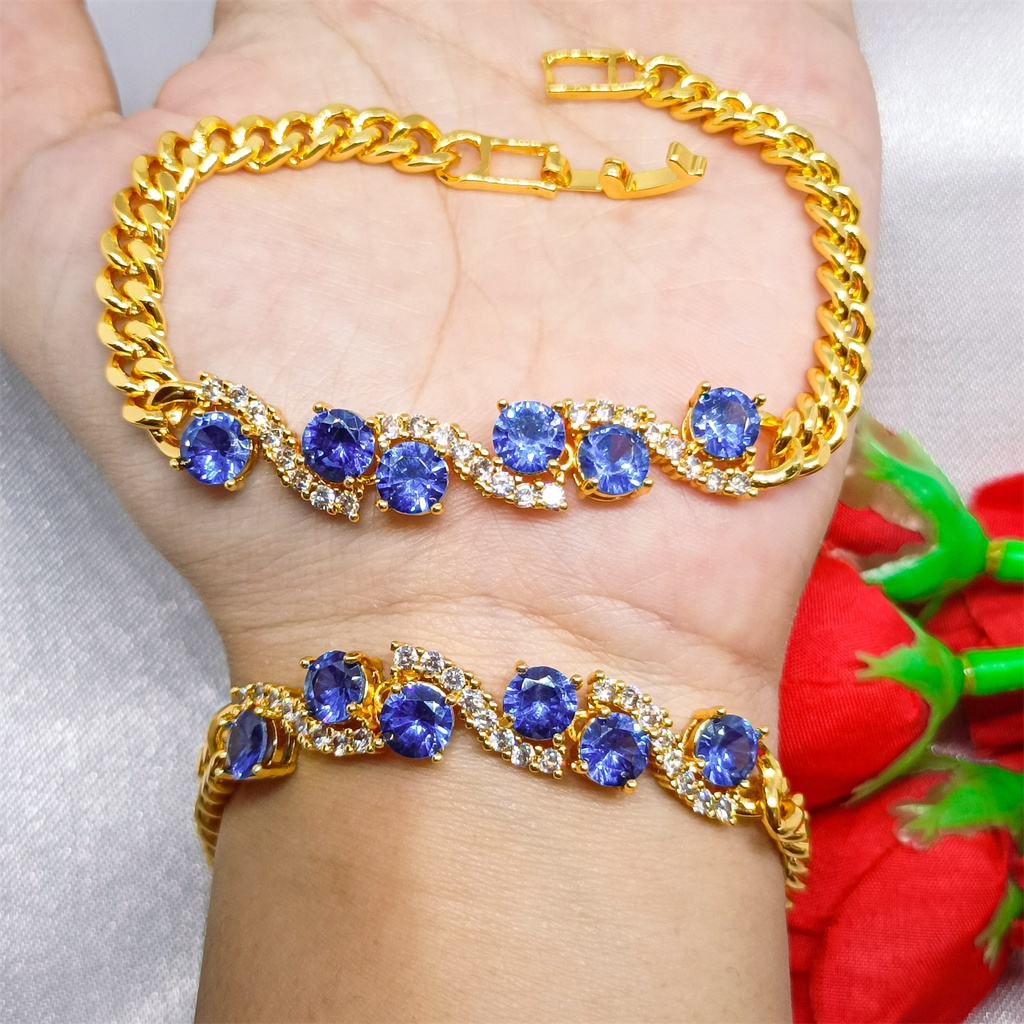 Gelang Serut Diamond Rhinestone Adjustable Bracelet Gelang Serut Yang Bisa Disesuaikan lapis Emas 24k gold bangle