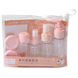 7 in 1 Travel Toiletries Kit Set Botol Kecil Berpergian 1 set isi 7