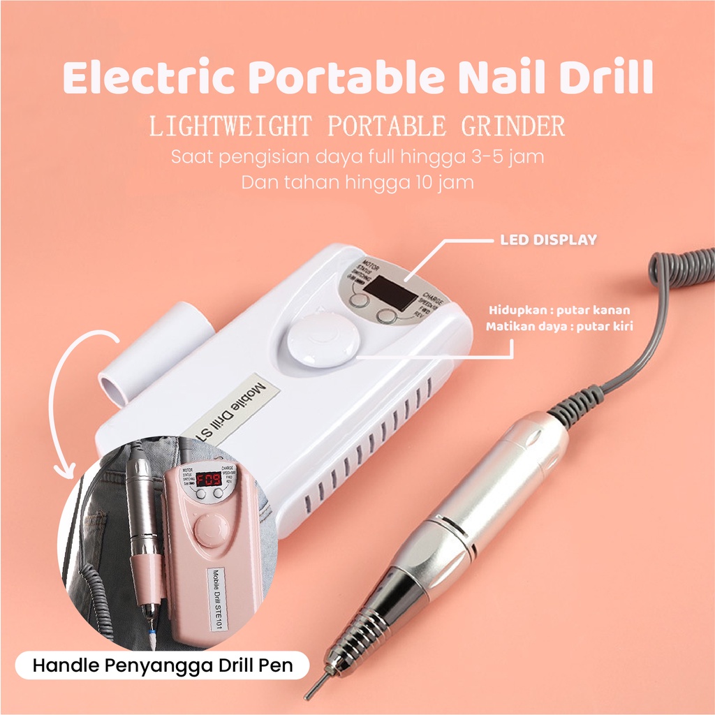 MSY Alat Kikir Kuku Elektrik/Bor Mini Mesin manikur/Mesin Kikir Kuku Elektrik Electric Nail Drill