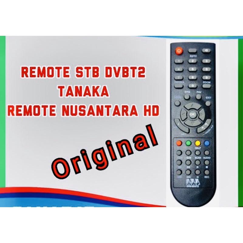 Remote TANAKA STB TV DIGITAL DVBT2 dan Receiver NUSANTARA HD