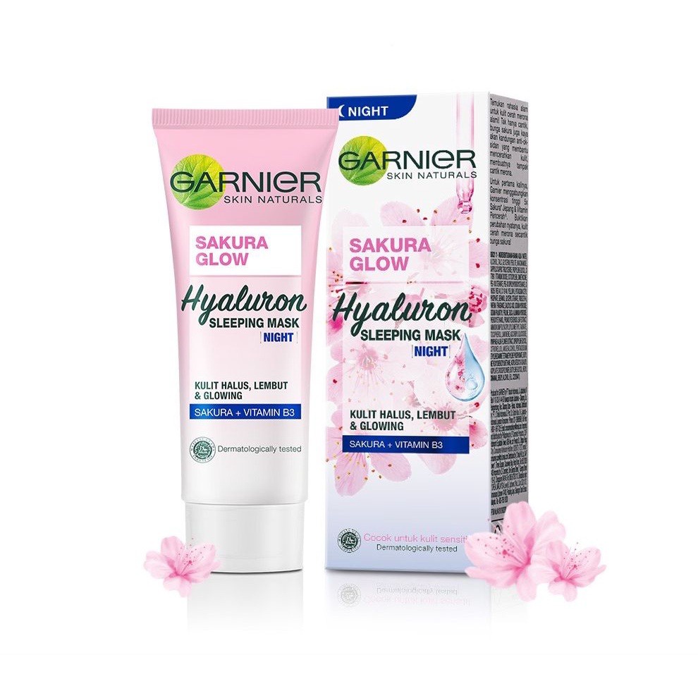 [20ml] Garnier Sakura Glow Hyaluron Sleeping Mask Night Cream