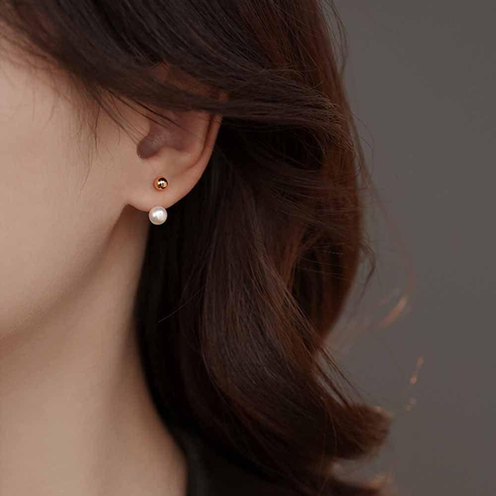 Mxbeauty Anting Korea Wanita Mewah Elegan Pesta Pernikahan Warna Emas Vintage C Shaped Ear Studs