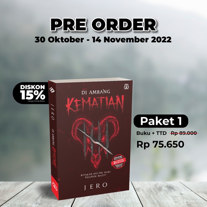 BUKU NOVEL : DI AMBANG KEMATIAN - JERO | NOVEL HOROR Ori Baru