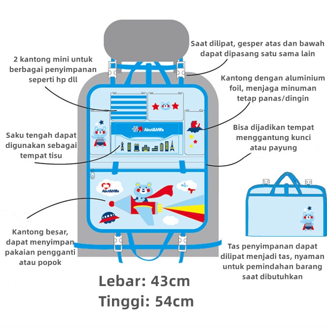 Tas Gantung Mobil Multifungsi Car Seat Organizer Tas Belakang Jok Mobil MB02