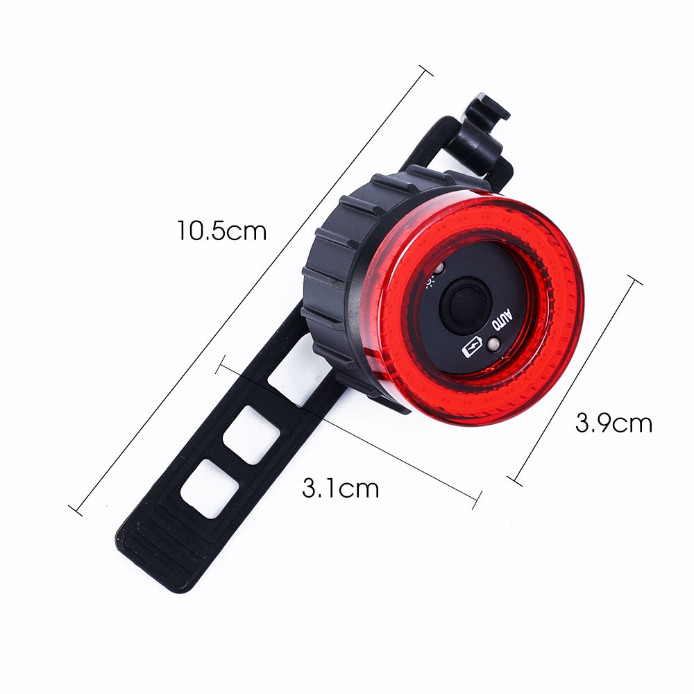 Ipx5 Tahan Air LED Charging Tail Lamp Safety Lights Untuk Berkendara Di Malam Hari Sepeda Sensor Cerdas Rem Tail Lamp