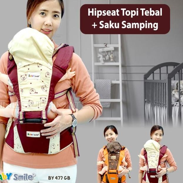 Gendongan Hipseat gendongan bayi duduk BY-477 BABY SMILE baby carrier - Maroon