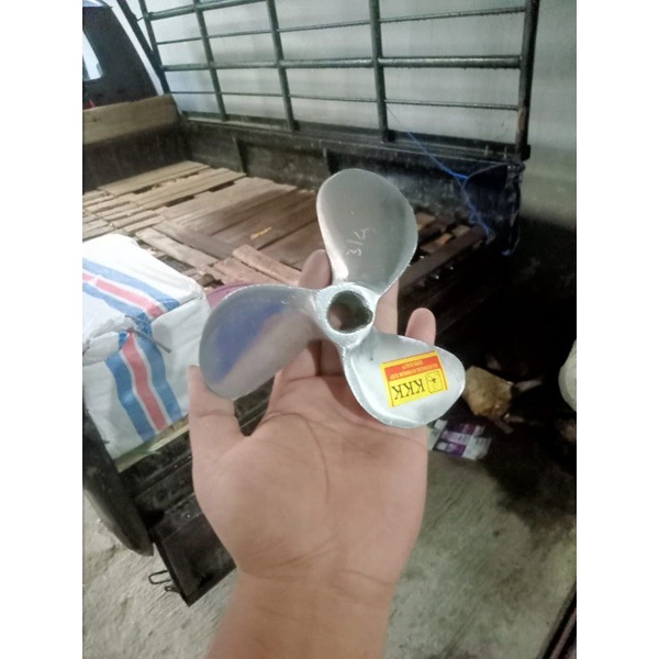 kipas propeler perahu kapal daun 3 Almunium propeller 5pk 6pk 7pk