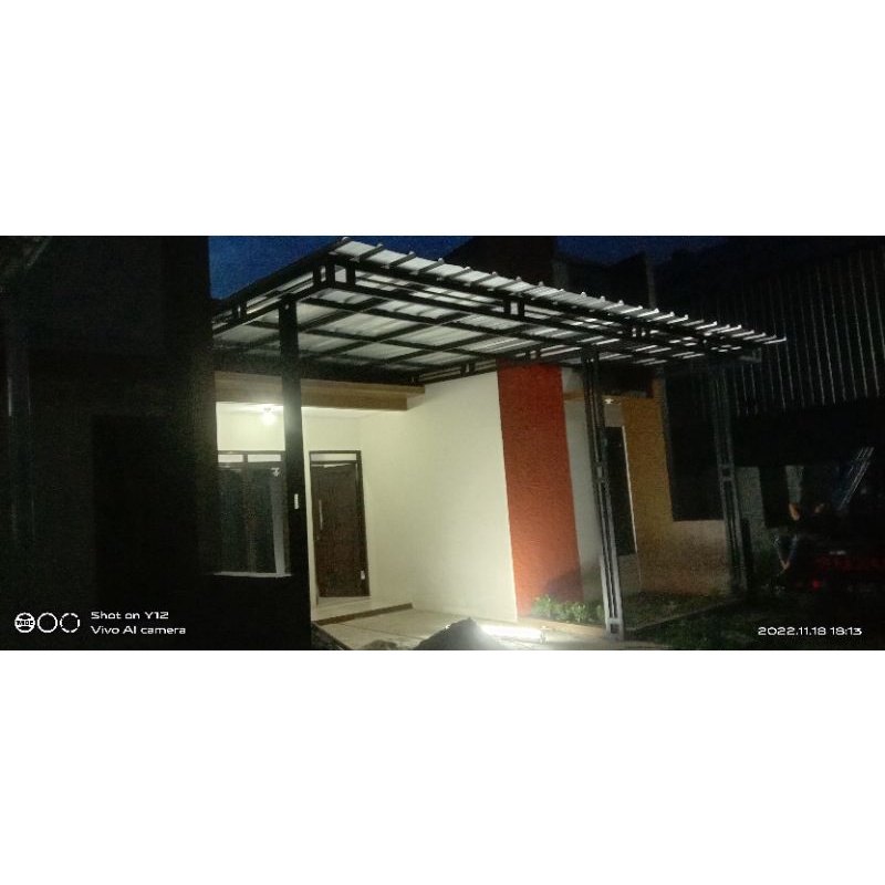 kanopi atap spandek pasir