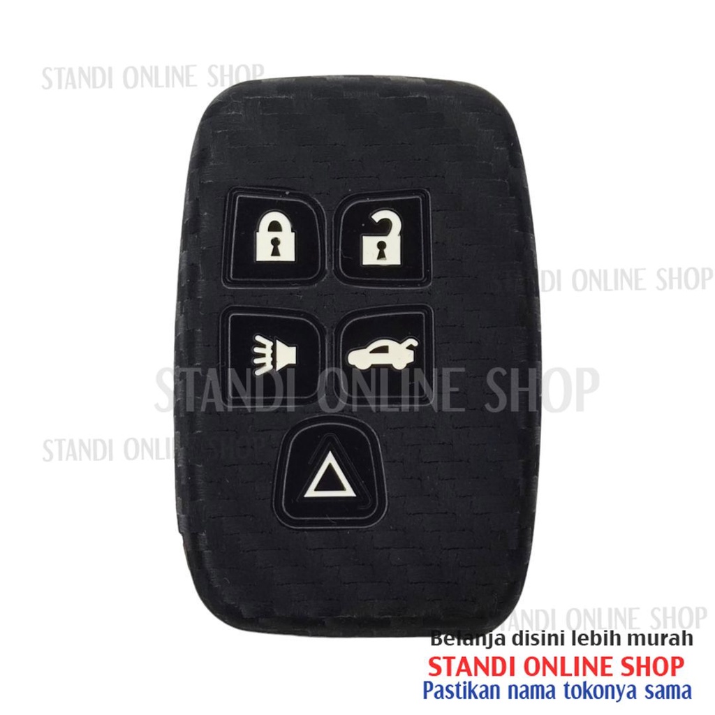 Sarung Kunci Silikon Remote Cover Carbon Smartkey Range Rover Evoque Velar Discovery Land Rover