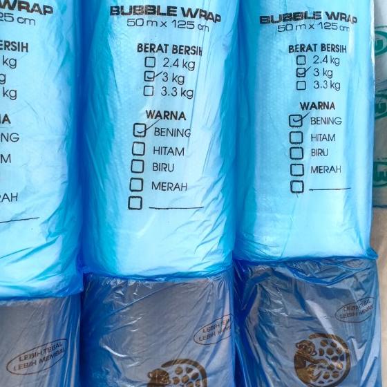 

Bubble wrap Bening murah tebal 50m x 125cm merk GMP - Putih